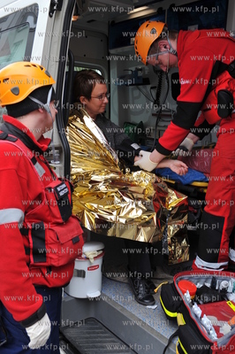 Sopot. Wspolne cwiczenia strazy pozarnej, policji,...