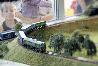 Makieta kolejowa ustawiona w kontenerze na obrzezach...