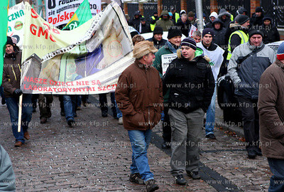 Protest rolnikow i zwiazkowcow Solidarnosci z zachodniopomorskiego...