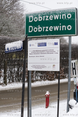 Kaszuby - Dobrzewino, zima w okolicach ulicy Spacerowej.15.12.2018...