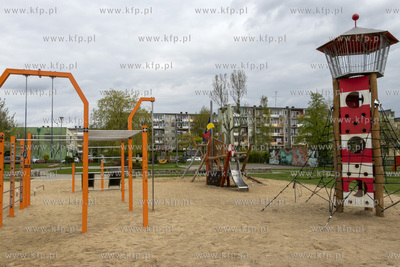Plac zabaw przy ulicy Tysiąclecia w Pruszczu Gdańskim....
