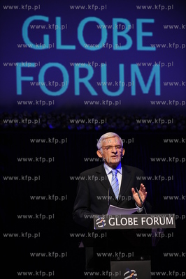 Gdansk, GLOBE FORUM 2009. Nz Jerzy Buzek - przewodniczacy...