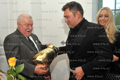 Urodziny Lecha Walesy w Palacu Opatow w Gdansku Oliwie....