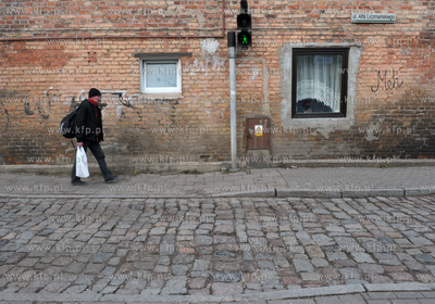 Gdansk Oliwa. Przejscie dla pieszych na rogu ul. Alfa...