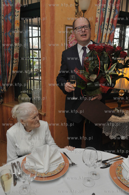 Setne urodziny Janiny KIerat mieszkanki Gdanska.Przyjecie...