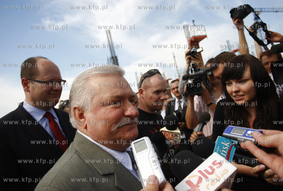 Gdansk Letnica. Ceremonia wmurowania kamienia wegielnego...