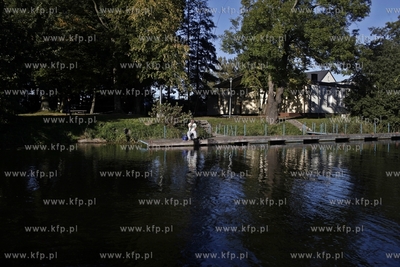 Rejs Pętlą Żuławską lodzią Wojtanna. Nz. przystań...