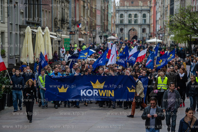 Gdansk. Manifestacja przeciwko podatkowi PIT, zorganizowana...