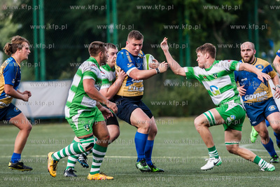 Gdynia. Stadion Narodowy Rugby. Mecz Ekstraligi Rugby....