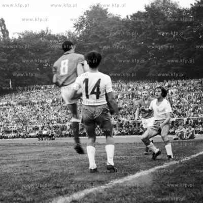 Mecz pomiędzy reprezentacjami Polski i ZSRR na stadionie...