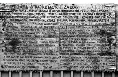 Strajk w Stoczni Gdańskiej im. Lenina Nz. tablice...