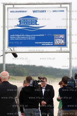 Swinoujscie-Ahlbeck Na plazy w Swinoujsciu graniczacej...