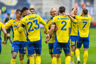 Betclic 1 liga. Arka Gdynia -  Miedź Legnica n/z 30.03.2025...