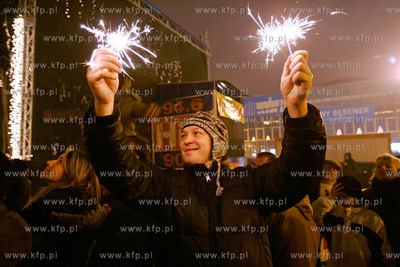 Gdansk powital 2008 rok. Na Targu Weglowym zgromadzil...