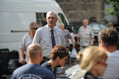 Gdansk, ul. Ogarna. Zdjecia z planu filmu "Milion Dolarow"w...