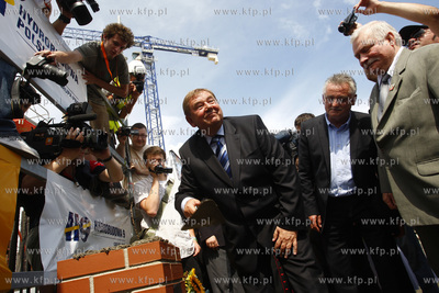 Gdansk Letnica. Ceremonia wmurowania kamienia wegielnego...