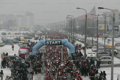 Gdansk Zaspa. Motocyklowa Parada Mikolajow. Jest to...