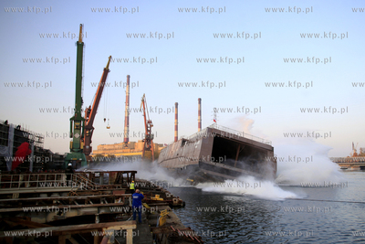 Gdansk. Remontowa Shipbuilding. Uroczyste wodowanie...