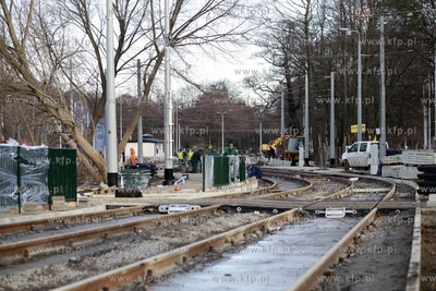 Gdansk. Remont torowiska wzdłuż ul. Pomorskiej i...
