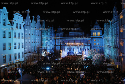 Gdansk. Dlugi Targ. Koncert Cała Polska śpiewa kolędy...