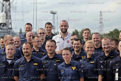 Wizyta koszykarzy kadry narodowej Polski Adama Waczynskiego,...