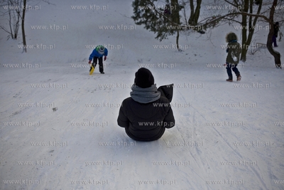 Saneczkarze opanowali górkę w Parku Ronalda Reagana.
08.01.2017
fot....