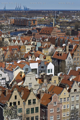 Gdańsk. Kamienice przy ulicy Chlebnickiej, Mariackiej,...