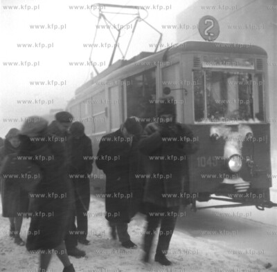 Ostra zima w Gdansku. Rok 1965. Fot. Zbigniew Kosycarz...