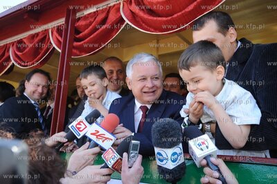 Zachodniopomorskie, Niechorze. Prezydent Lech Kaczynski...