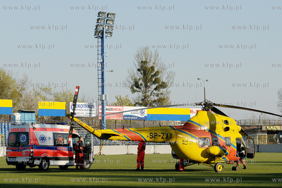 Podczas meczu rugby pomiedzy druzynami Arki Gdynia...