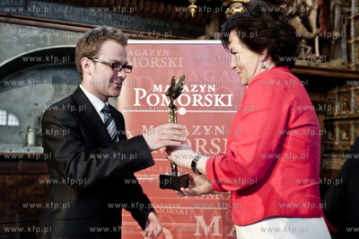 Gdansk. Dwor Artusa. Wreczenie nagrod w plebiscycie...