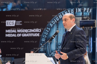 Gdańsk, Europejskie Centrum Solidarności ECS. Wręczenie...