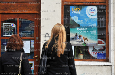 Biuro Orbis Travel w Gdansku na ul. Podmlynskiej. 29.09.2010...