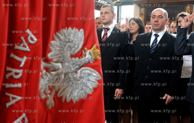 Gdansk, Dwor Artusa. Uroczystosc slubowania nowoprzyjetych...