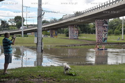 Gdańsk Wrzeszcz  po intensywnych opadach deszczu....
