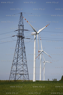 Elektrownia wiatrowa w okolicach Jastrzebiej Gory....