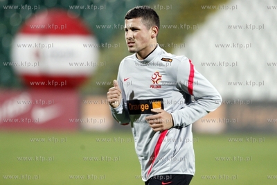 Gdansk. Stadion przy ul. Traugutta. Trening reprezentacji...