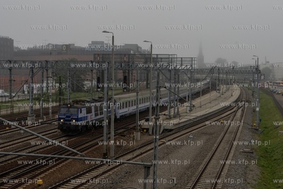 Gdańsk Wrzeszcz.  Widok z wiaduktu przy ul. Kościuszki...