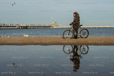 Plaża w Sopocie. 12.02.2022 / fot. Anna Rezulak /...