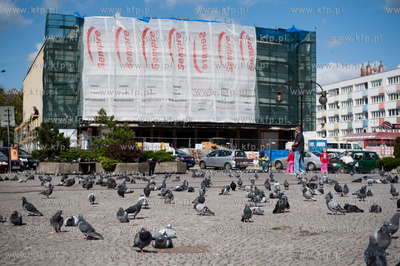 Slupsk. Plac Stary Rynek, miejsce gdzie mieszkancy...