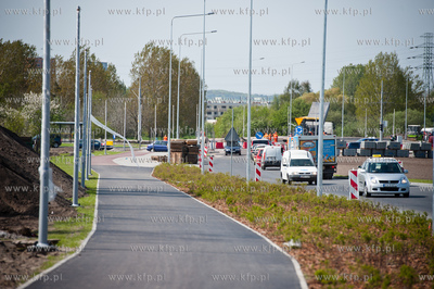 Gdansk. Budowa ulic i torowisk na ul Hallera i Uczniowskiej,...