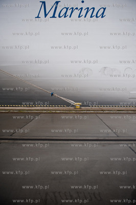 Port w Gdyni. Nabrzeze Stanow Zjednoczonych. Wizyta...