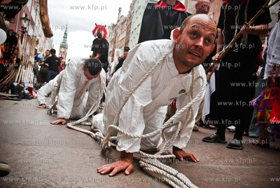 Jedna z atrakcji Jarmarku sw. Dominika byl chrzest...