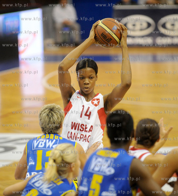 Krakow. Mecz ekstraklasy koszykarek
Wisla Can-Pack...