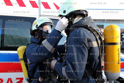 Gdansk. Rebiechowo. Cwiczenia - symulacja pozaru w...