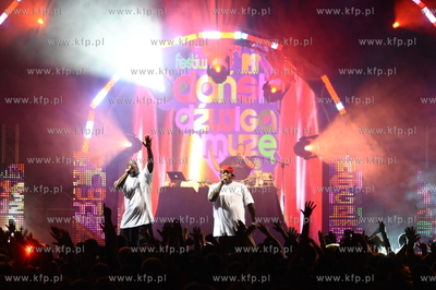 Gdansk. Plac Zebran Ludowych. Festiwal MTV Gdansk Dzwiga...