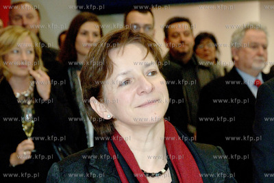 Uroczystosc chrztu nowego promu Stena Line zacumowanego...