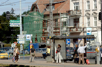 Gdansk Oliwa. Okolice petli tramwajowej na al. Grunwaldzkiej,...