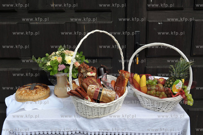 Otwarcie nowej remizy, strażnicy Ochotniczej Straży...