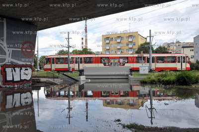 Gdańsk Wrzeszcz  po intensywnych opadach deszczu....